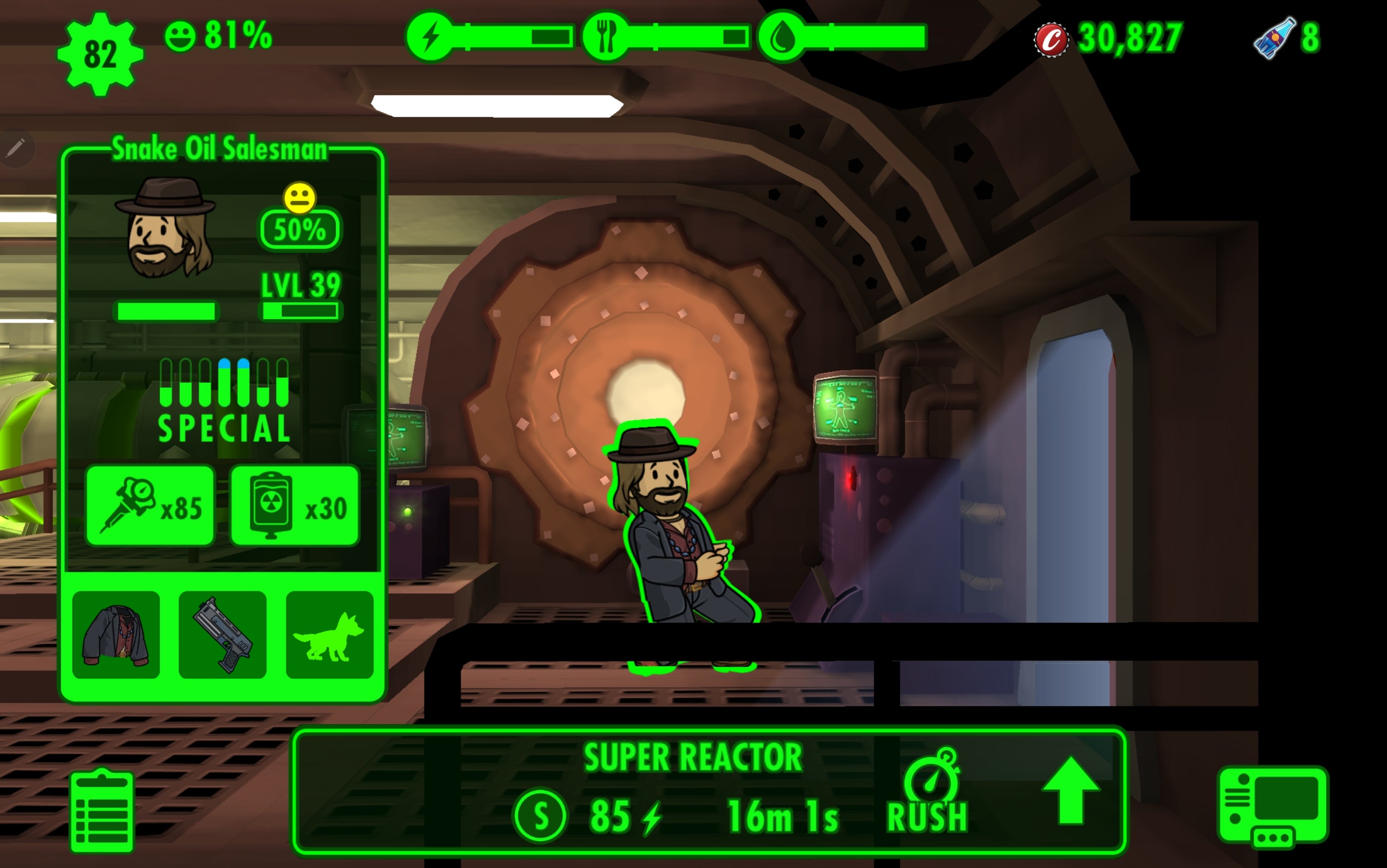 Fallout Shelter gra strategiczno-ekonomiczna - Mieszkańcy