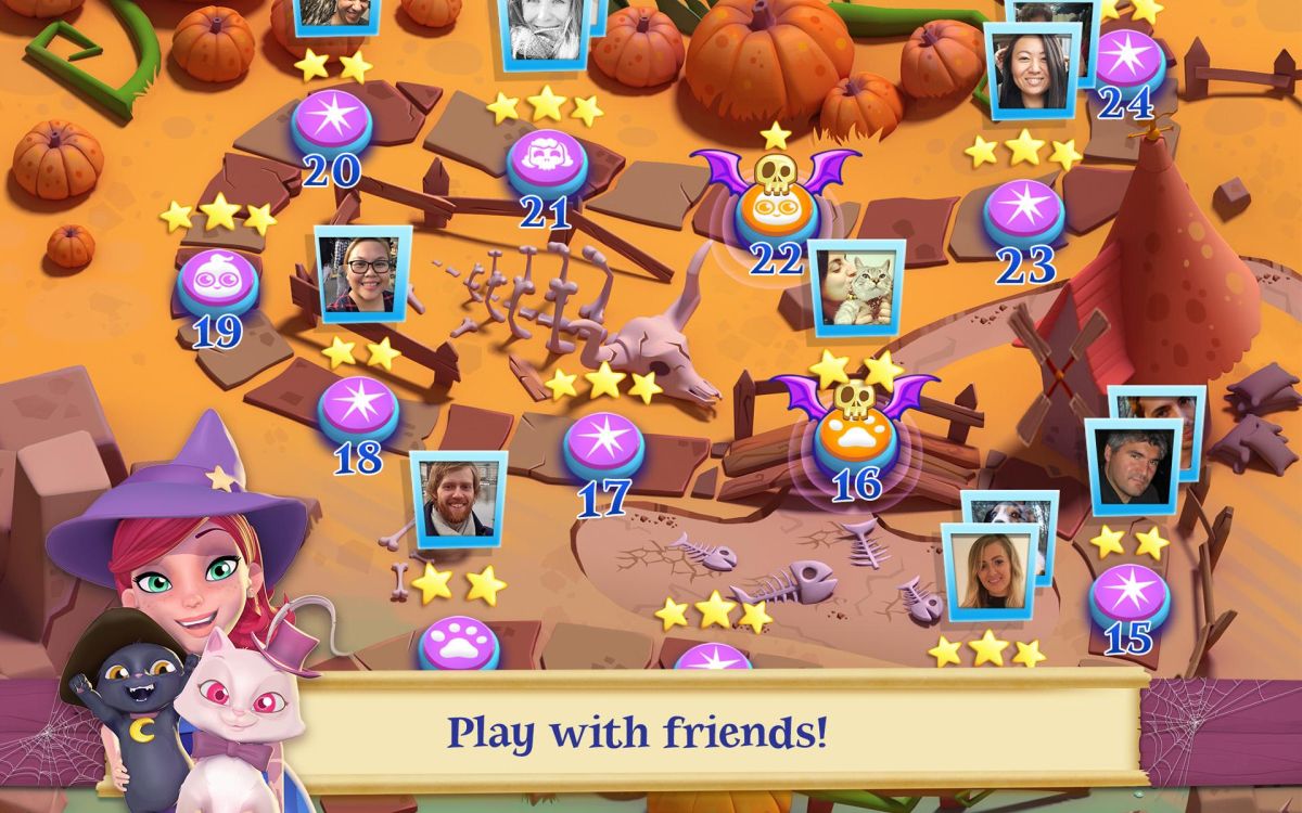 Bubble Witch Saga gry logiczne graj teraz kulki