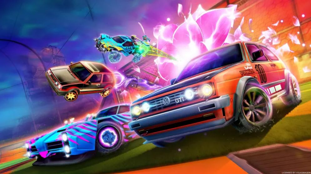 Rocket League gra sportowa piłka nożna samochody na PC