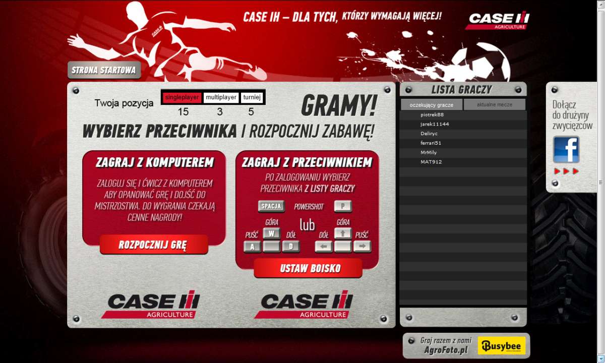 Piłkarzyki CASEIH SuperNova Interactive gra polski gamedev