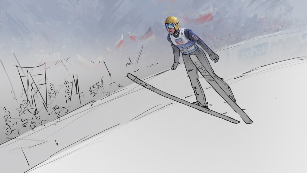 Ski jumping artwork skoki narciarskie