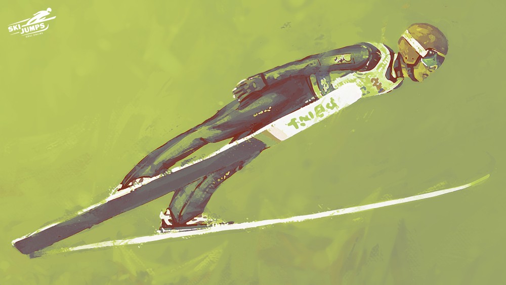 Ski Jumping artwork gra skoki tapeta