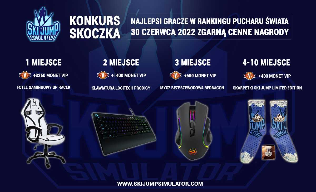 Konkurs Skoczka atrakcyjne nagrody - Ski Jump Simulator