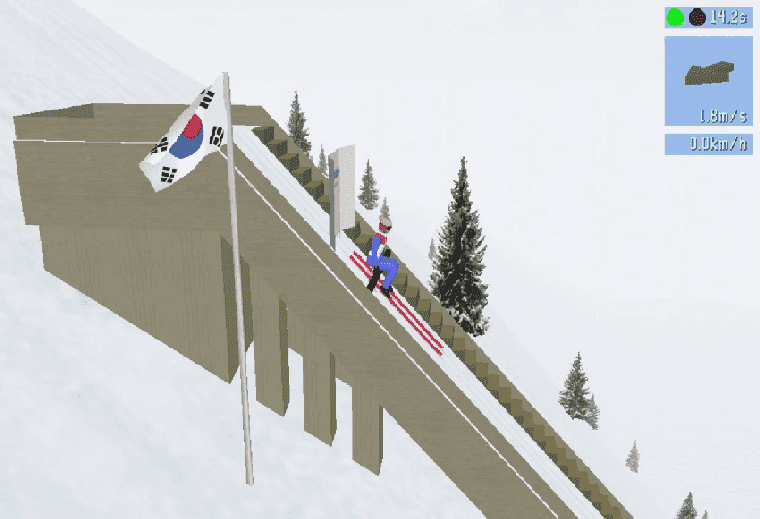 Deluxe Ski Jump 3 dsj skoki narciarskie gra gameplay