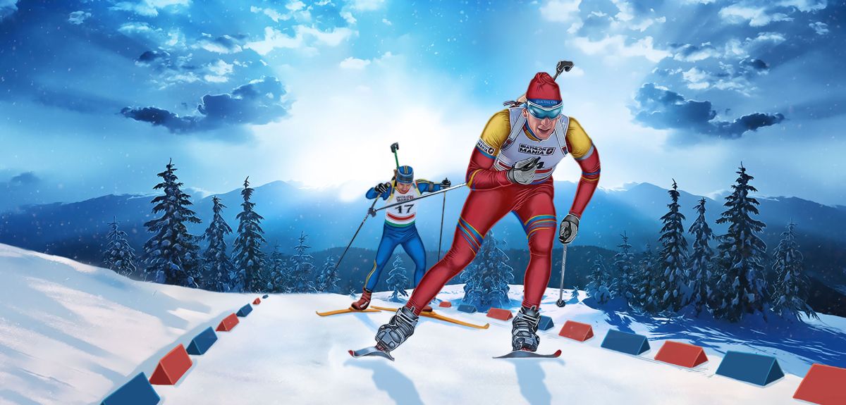 Biathlon Mania gra sportowa narty online