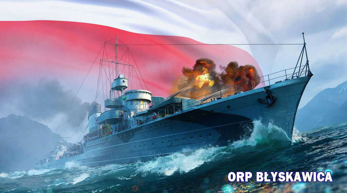 Technologia 3D - polski okręt ORP Błyskawica w grze World of Warships