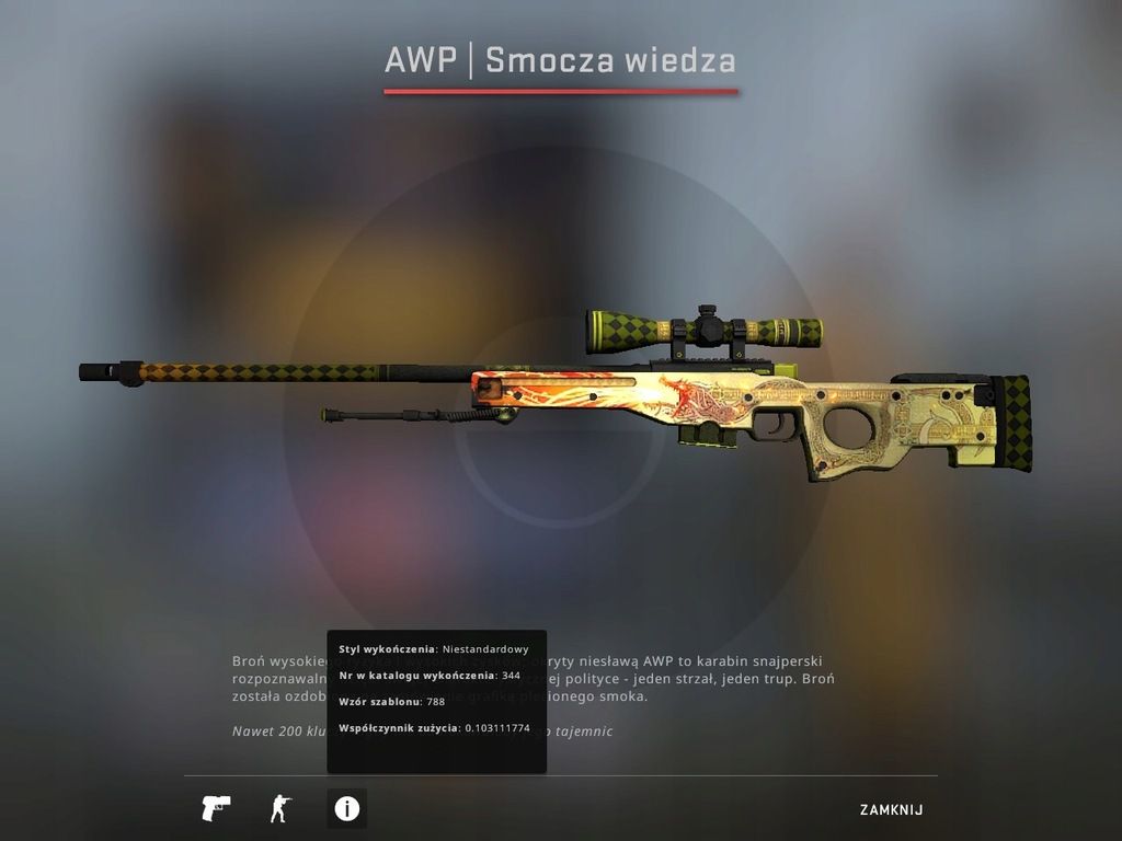 CS:GO AWP Dragon Lore cena skórki