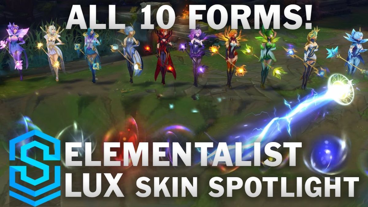 LoL konto Lux Elementalist formy skórki