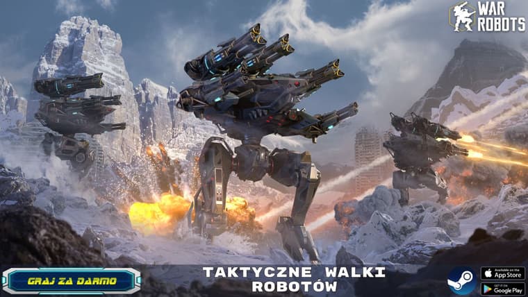 War Robots gra Roboty, walka zespołowa, ulepszanie, PvP