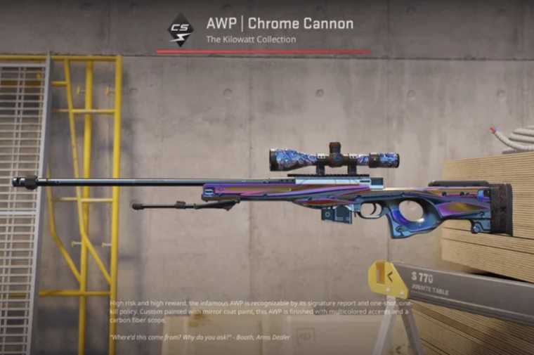 Najlepsze skiny CS2 AWP Chrome Cannon