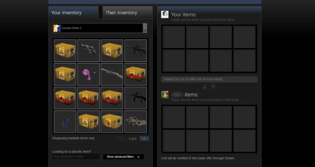 Steam skiny Counter Strike Global Offensive handel