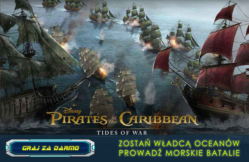 Pirates of the Caribbean - Strategiczna gra morska z flotą piracką i skarbami
