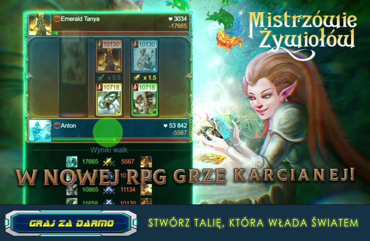 Mistrzowie Żywiołów – przeglądarkowa gra MMO z kartami i czarami