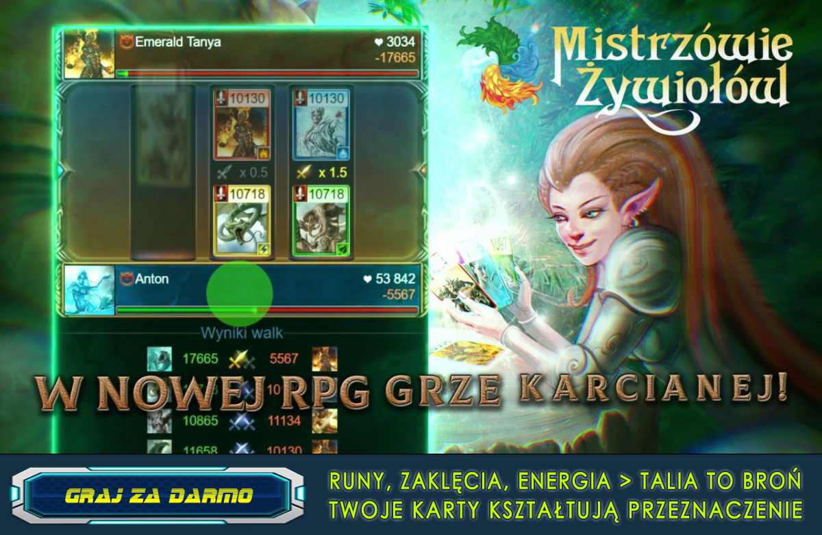 Mistrzowie Żywiołów – strategiczna gra karciana z magią żywiołów