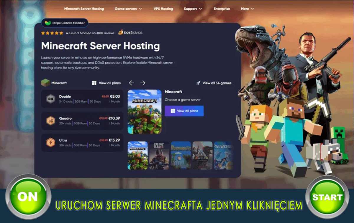 Tani i wydajny hosting serwerów gier o wysokiej jakości - Minecraft