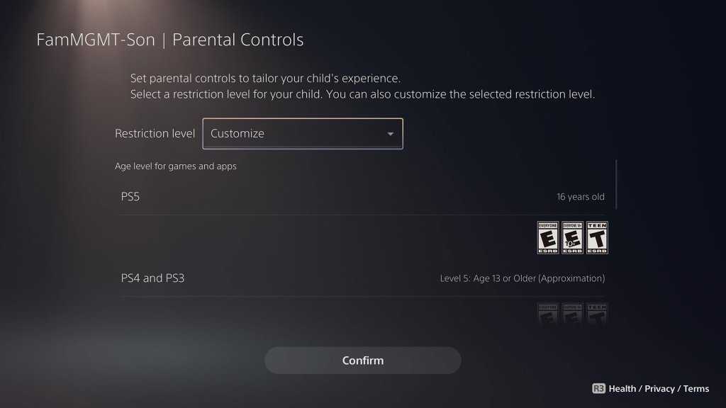 Playstation Parental Controls ustawienia po polsku