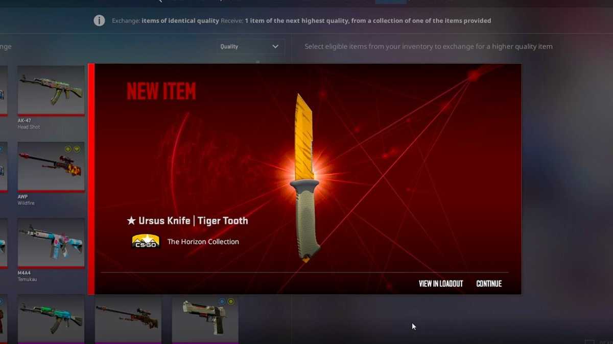 Counter Strike 2 Trade-Up skin system