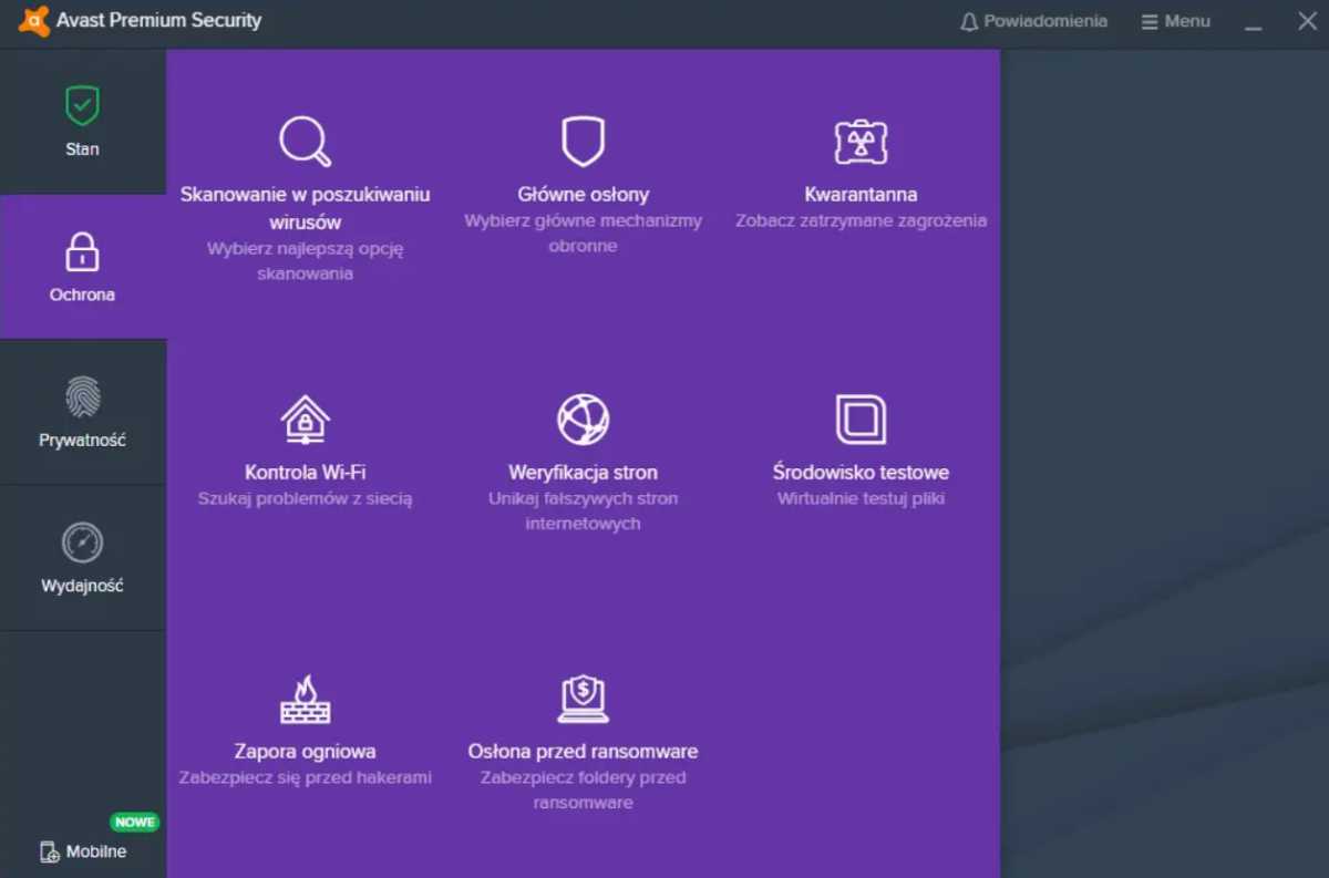 Avast Antivirus skanowanie antywirusowe w czasie rzeczywistym
